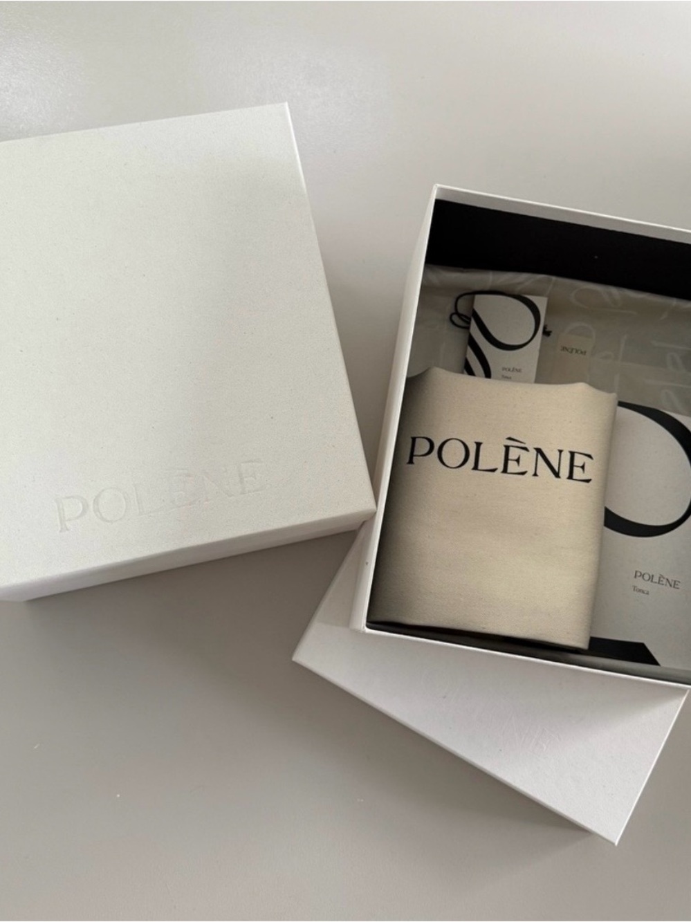 Polene white box, bag & tags